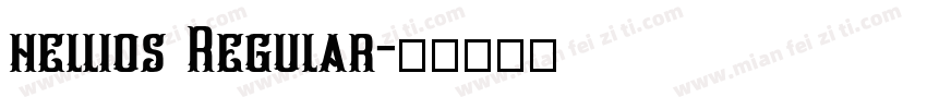 hellios Regular字体转换